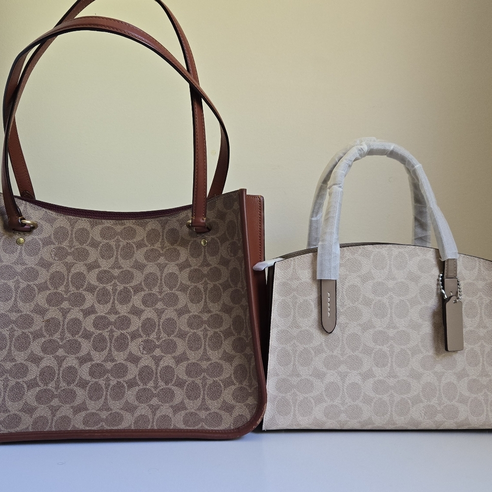 Coach Signature Charlie Carryall, Tan Rust